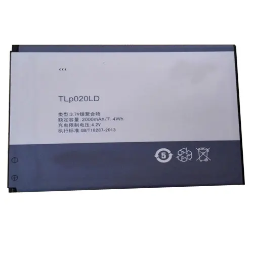 

3.8V 2000mAh TLp020LD For TCL P306C P306W P308L P318L P307L P586L P589L P606L Battery