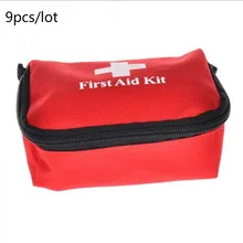 9pcs/lot Hot Sale Emergency survival bag Mini Family First Aid Kit Sport Travel kits Home Medical Bag Outdoor Car First Aid Bag