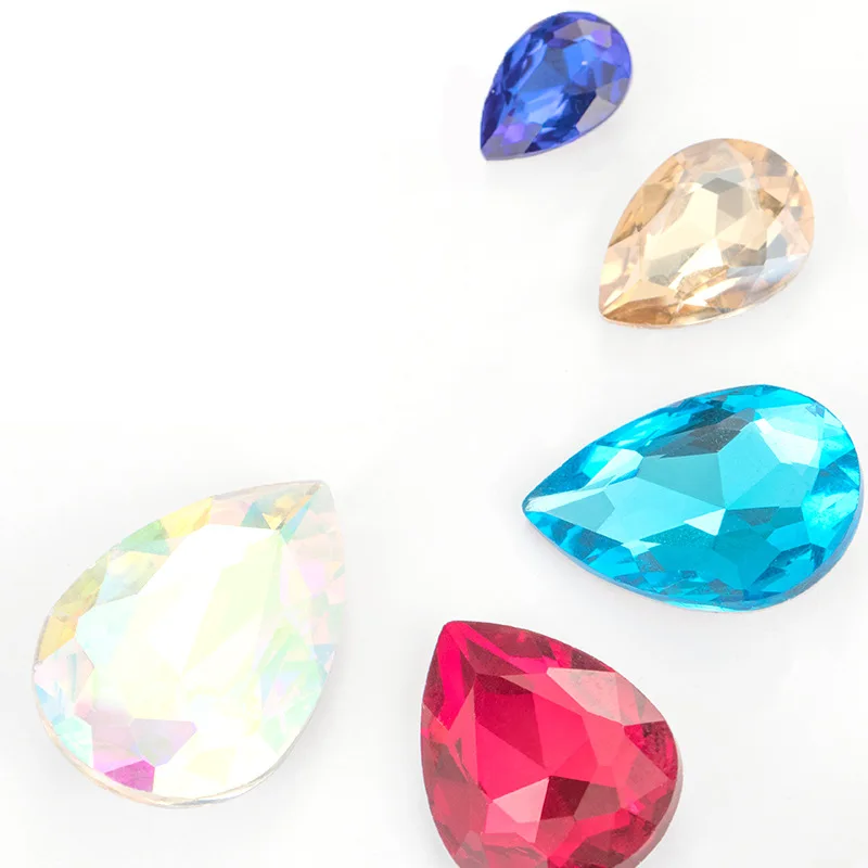 

50pcs Vintage Teardrop Rhinestones Stones For Clothes Decoration Costume Dress making Crafts Wholesale