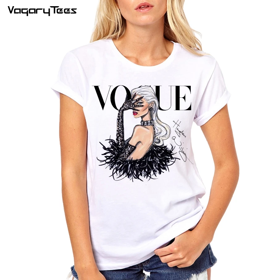 

Fashion Brand 2019 T-Shirts Print Women T Shirts O-Neck Short Sleeve Summer Tops Tee Trend style Print Vogue clothing