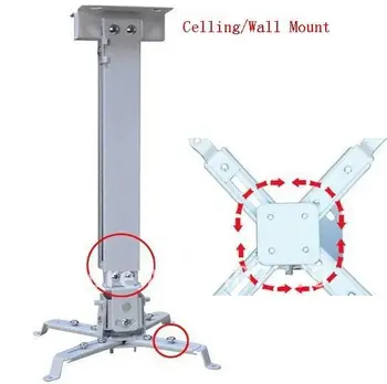 

Aluminium Universal lcd dlp led durable video projector ceiling/wall mount bracket with height ajustable 43-65cm free shipping