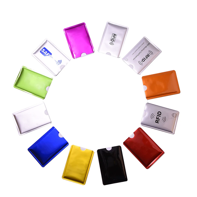 

1PCS Anti Rfid Wallet Blocking Reader Lock Bank Card Holder Id Bank Card Case Protection Metal Credit Card Holder Aluminium