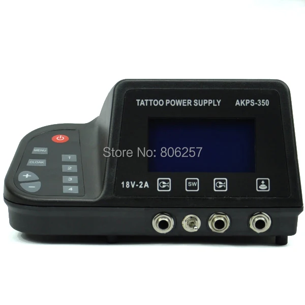 

Digital Tattoo Power Supply High Quality Tattoo Power Supply LCD Display With Plug cord to line tattoos gun free shipping