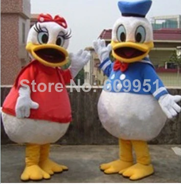 

Donald couple Mascot Costume Blue Donald Duck Pink Daisy Carnival Costumes
