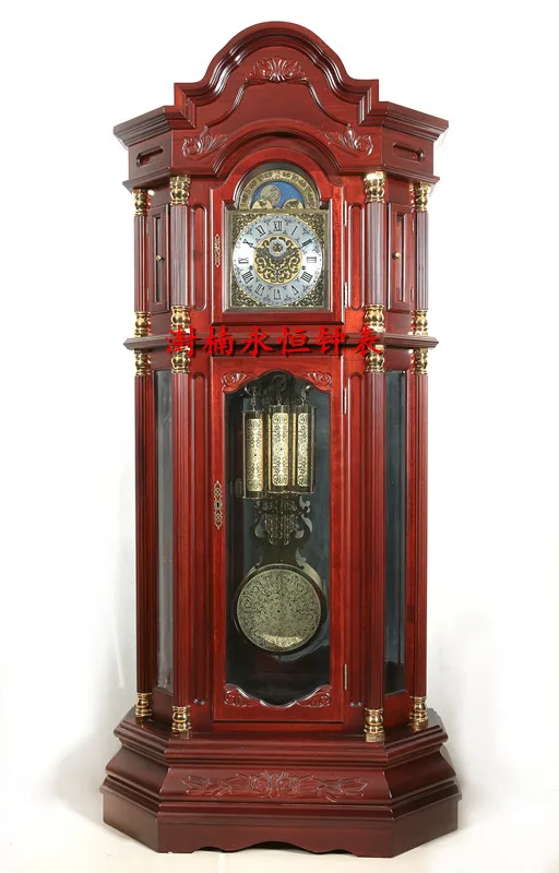 9816DT grandfather clock wood living room floor in the lobby study mechanical bell standin Desk