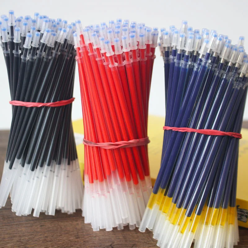 100pcs/lot 0.5mm Neutral Ink Gel Pen Refills Set Needle/Bullet Refill Stationery School Office Supplies Black Blue Red refill 100pcs/lot 0.5mm Neutral Ink Gel Pen Refills Set Needle/Bullet Refill Stationery School Office Supplies Black Blue Red refill