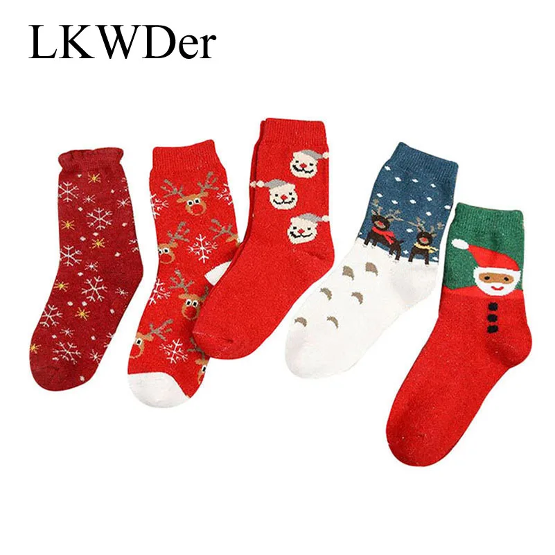 5 пар Новое поступление женские зимние носки Calcetines Mujer рождественские подарки