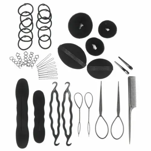 

71Pcs Set Styling Clip Bun Maker Hair Twist Braid Ponytail Tool Magic Hair Accessories DIY Hair Styling Tuck Comb Wear Hairpins