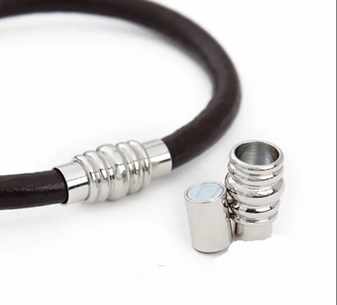 

50 sets Copper Pave Rhinestone Magnetic Clasp 6mm Hole Magnetic Clasp, 20mm Long Tube Magnetic End Cap for Leather Cords