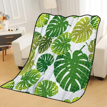 

Custom Tropical Leaves Blankets for beds throw blanket soft blanket summer blanket anime blanket travel blanket