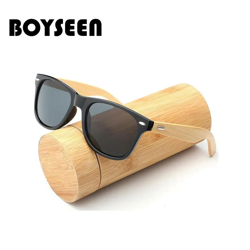 

BOYSEEN 2018 New Retro Wood Men Bamboo Sunglasses Women Brand Design Goggles Unisex Sun Glasses 311