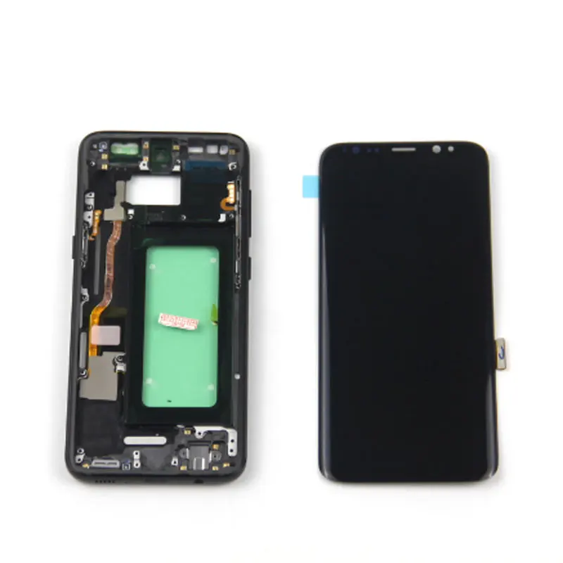 Для Samsung Galaxy S8 G950 и plus G955 оригинальный LCD сенсорный экран дигитайзер AMOLED с рамкой