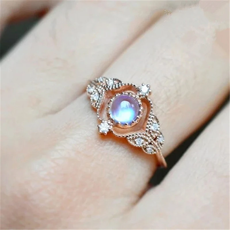 Fashion Beautiful Zircon Beads Butterfly Shaped Design Rose Gold Filled Ring For Woman Jewelry Wedding Engagement Gifts | Украшения и