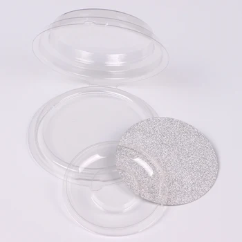 

10pcs False Eyelash Packing Box Transparent Lid Tray Individual Magnet Eyelashes Stand Acrylic Pad Lash round Tool Case