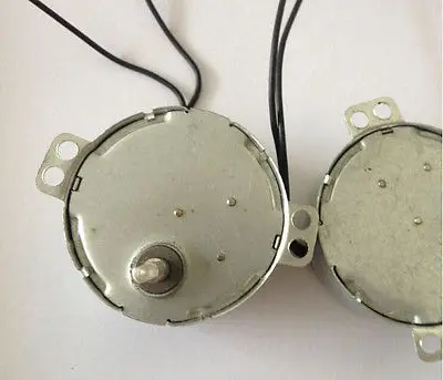 1Pc 220-240VAC 4W Black Dual Wires 2.5-3RPM/min Synchronous Motor for Micro Oven