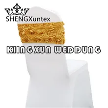 Задняя крышка с атласная Скатерть с изображением розы лайкра спандекс стул лента для свадьбы украшение для стула