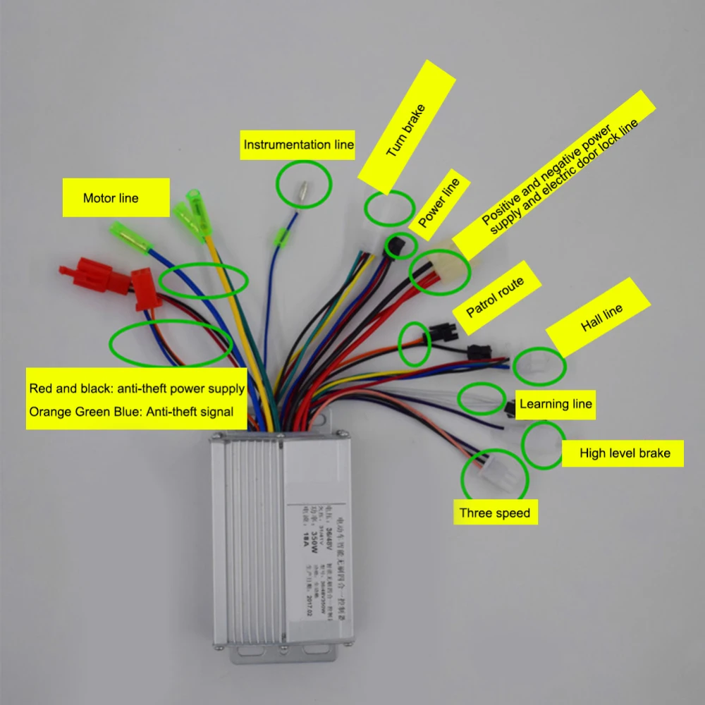 Hot 36 v/48 v 350 w Bicicletta Elettrica E-bike Scooter Brushless DC Motor Controller