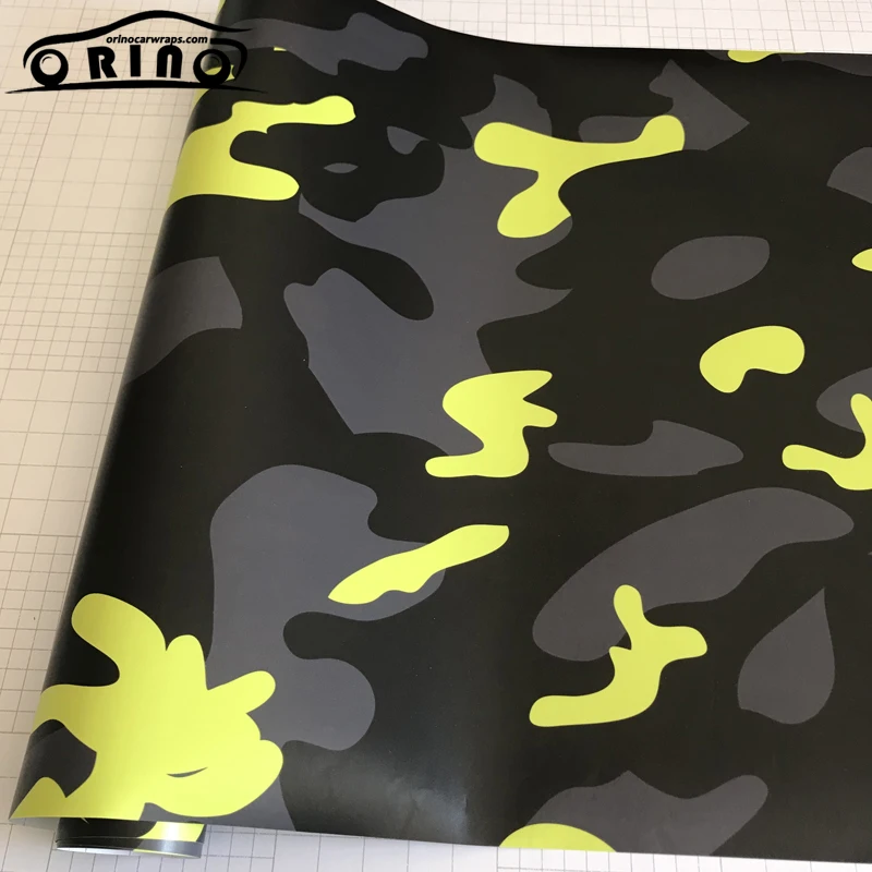 Black Grey Yellow Vinyl Film Sticker-1