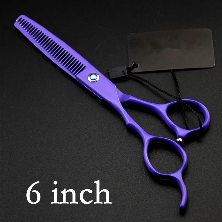 Профессиональные японские ножницы для стрижки левосторонних волос 440c 6 и 5,5 дюймов, набор для резки, Парикмахерские филировочные ножницы, парикмахерские ножницы - Цвет: thinning