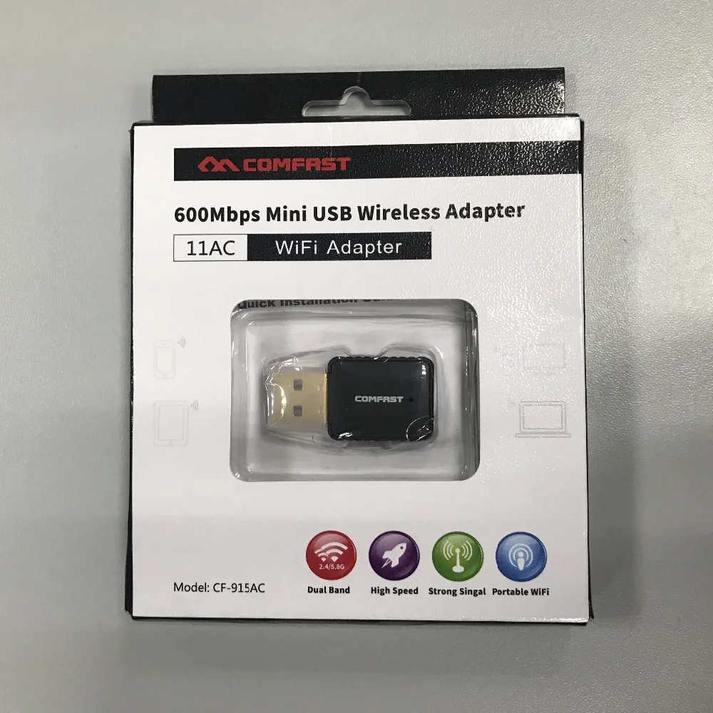 Дешево! CF-915AC AC600 мини USB wi-fi wi fi адаптер двухдиапазонный 2,4+ 5 ГГц беспроводной ключ WiFi 600MComputer LAN Карта Windows 10