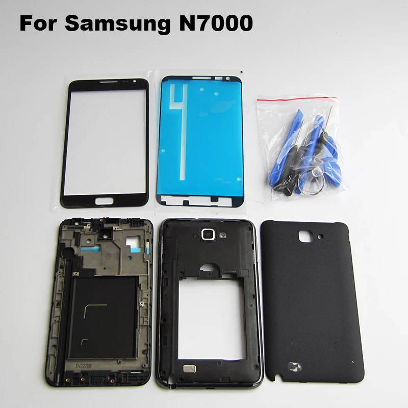 Для samsung Galaxy Note 1 я N7000 i9220 полный Корпус случае Запчасти для авто задняя крышка +