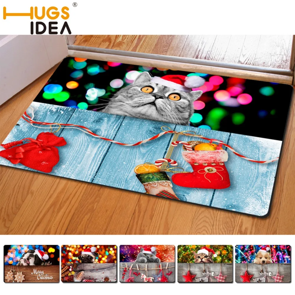 Buy HUGSIDEA 40*60cm Funny Carpets Merry Christmas