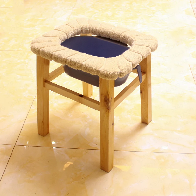 

Portable Toilet, Solid Wood Commode Chair Toilet Seat for Senior Adults, Handicap, Elderly ,medical Commode ,160kg Toilet Stool