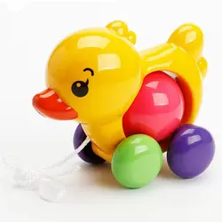 1 шт. дети тянуть веревку маленькая утка традиционный тянуть вдоль собаки пластиковые игрушки для детей музыкальная игрушка Newbrons ребенок