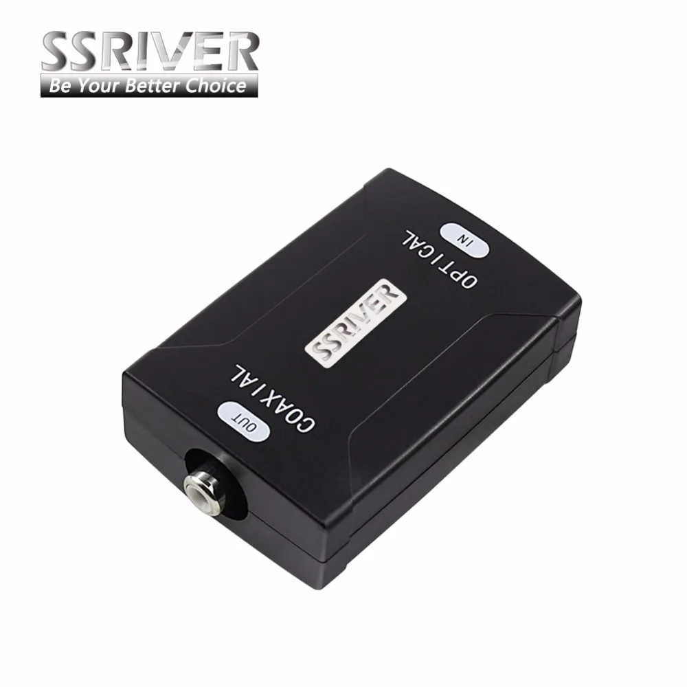

SSRIVER Optical Toslink input To Coaxial RCA Output Jack Digital Audio Converter Adapter to Transform Audio Format