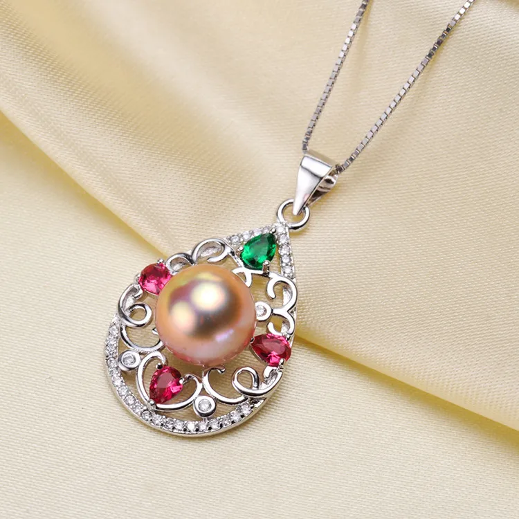 925 steel seal Pearl Pendant Mount Accessories No Pearls Woman Pearl