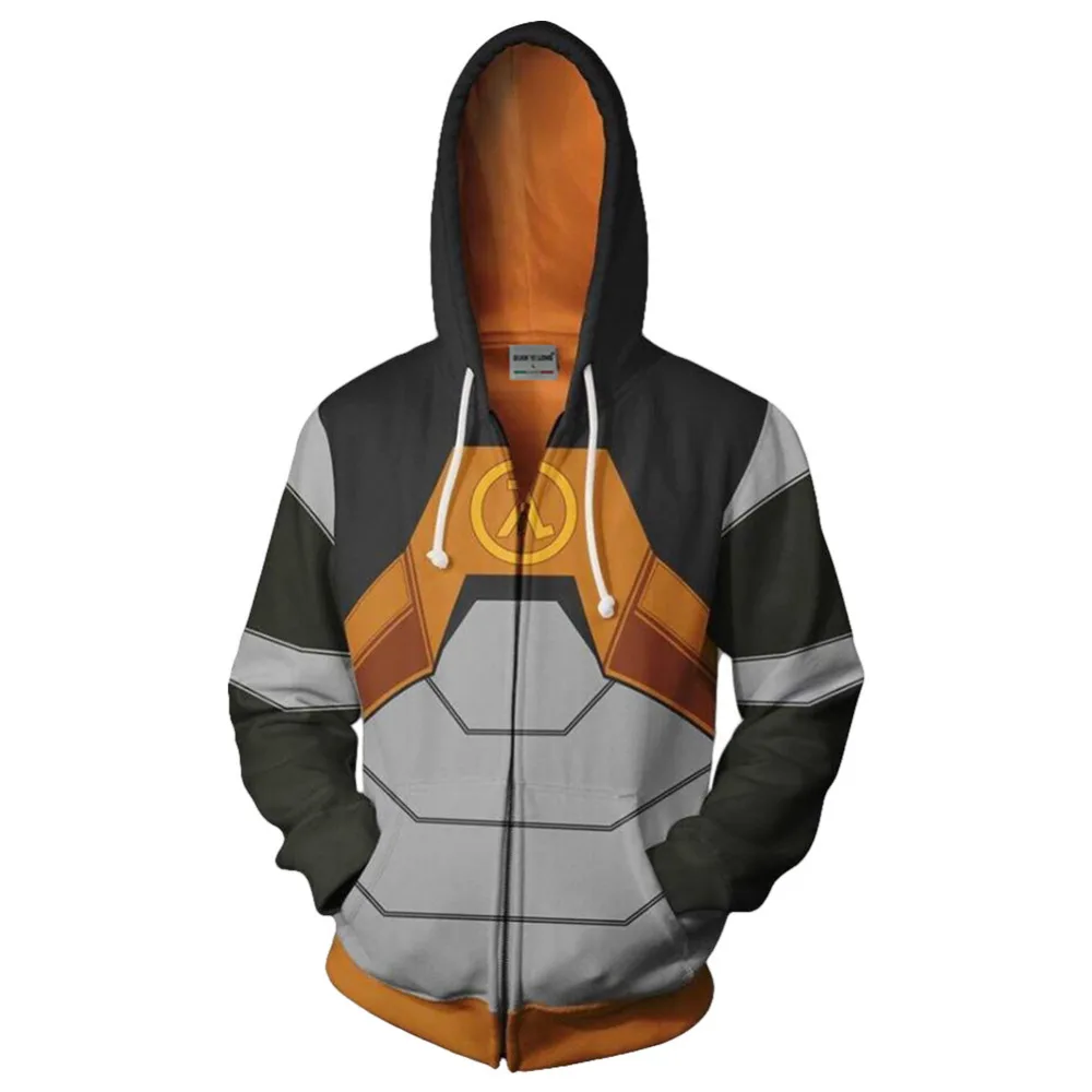 

Fashion Thin Hoodies Game Half-life 2 Full Zip Pullover Coat Jacket Unisex Jumper Sweatshirt Hoodie Jacket Sweatshirts Men Women