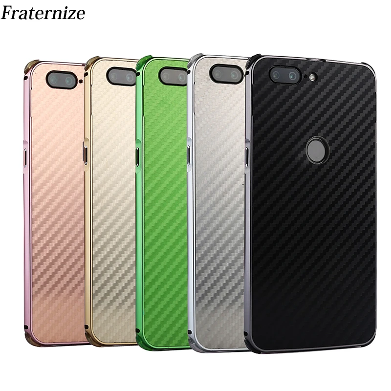

Oneplus 6 Metal Case For Oneplus 6 5 5T 3 3T Aluminum Metal Frame Shockproof Plastic Carbon Fiber Phone Case Back Cover Coque