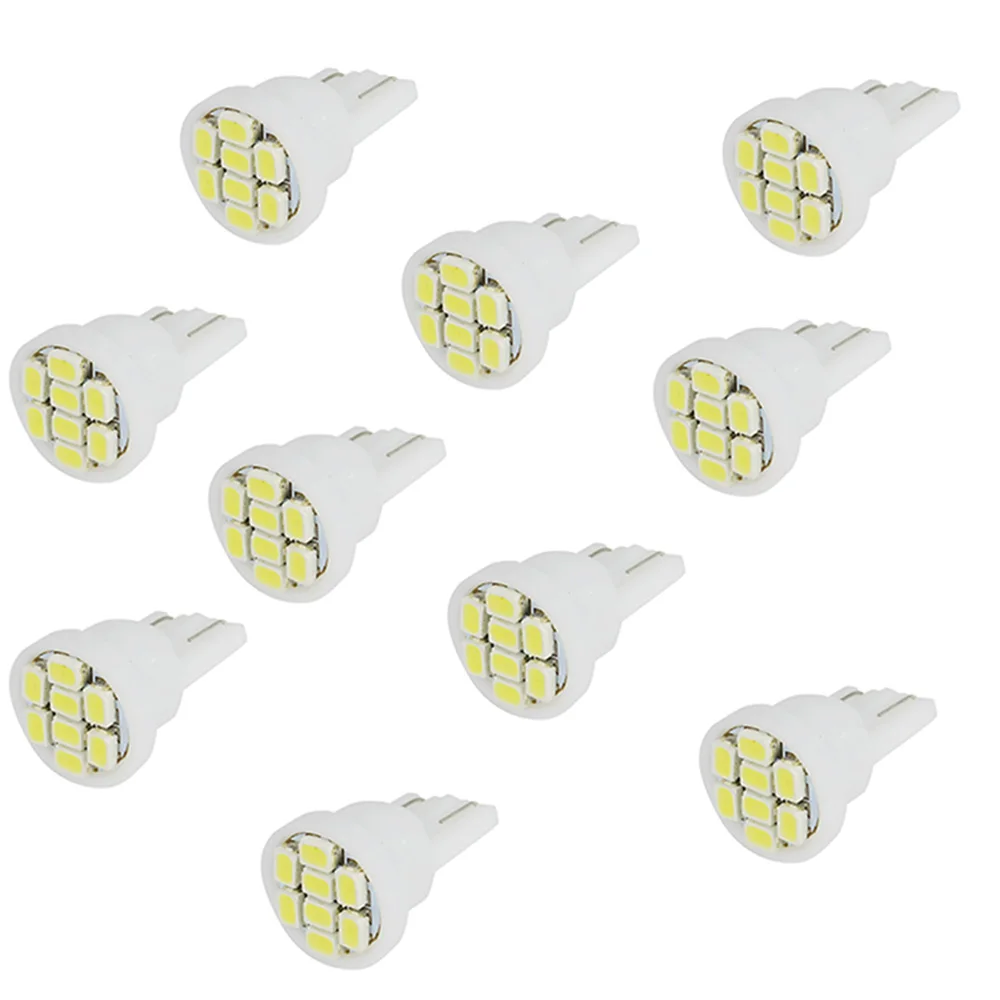 10 шт. T10 8SMD 1206 3020 светодиодные огни W5W светофоры для чтения Автомобильные фонари 12В