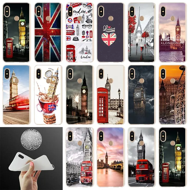 

Fashion Soft Cover Phone Case For Xiaomi Redmi Note 7 6 5 4x redmi 7 6pro 6a s2 5a 4a 4x 5plus 7A London