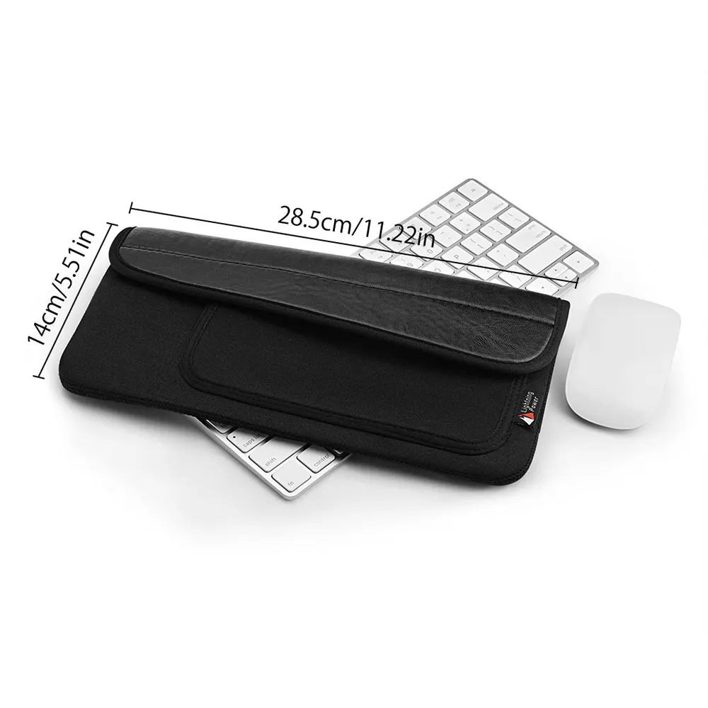 حار بيع المحمولة بطانة حقيبة الغبار واقية غطاء لوحة المفاتيح حقيبة التخزين ل أبل لوحة مفاتيح وماوس الأسود
