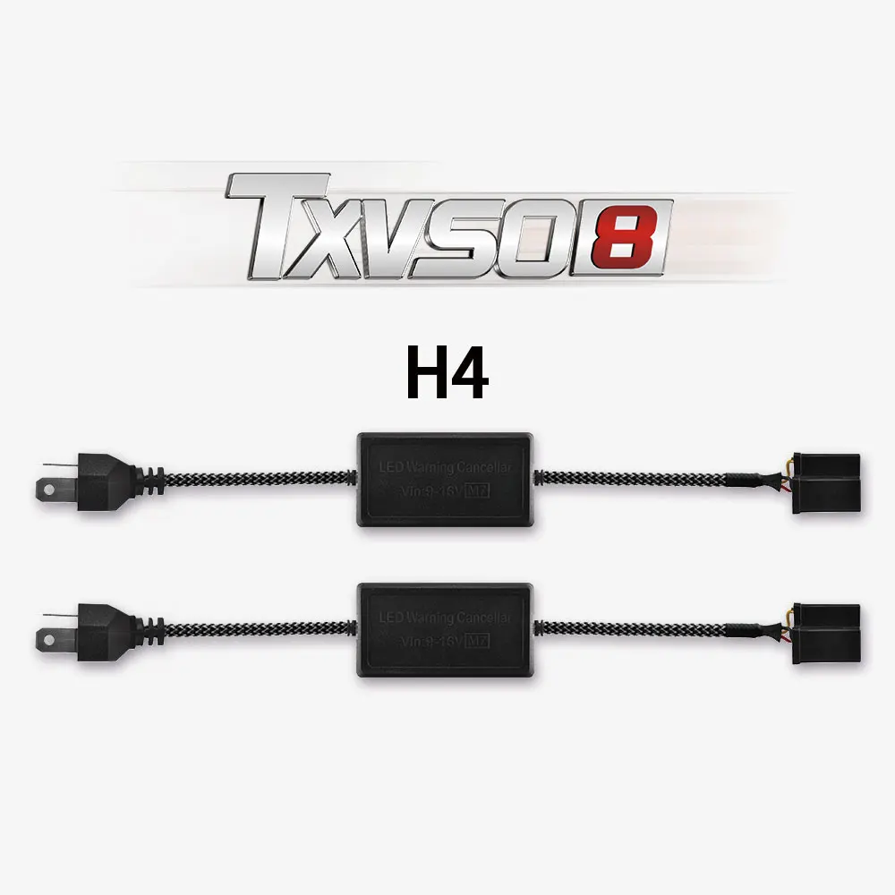 2PCS car light accessory H4 HID LED Headlights Car Decoder Voltage: 9V-32V Plug and Play H4 Converter Kit. 12V 24V