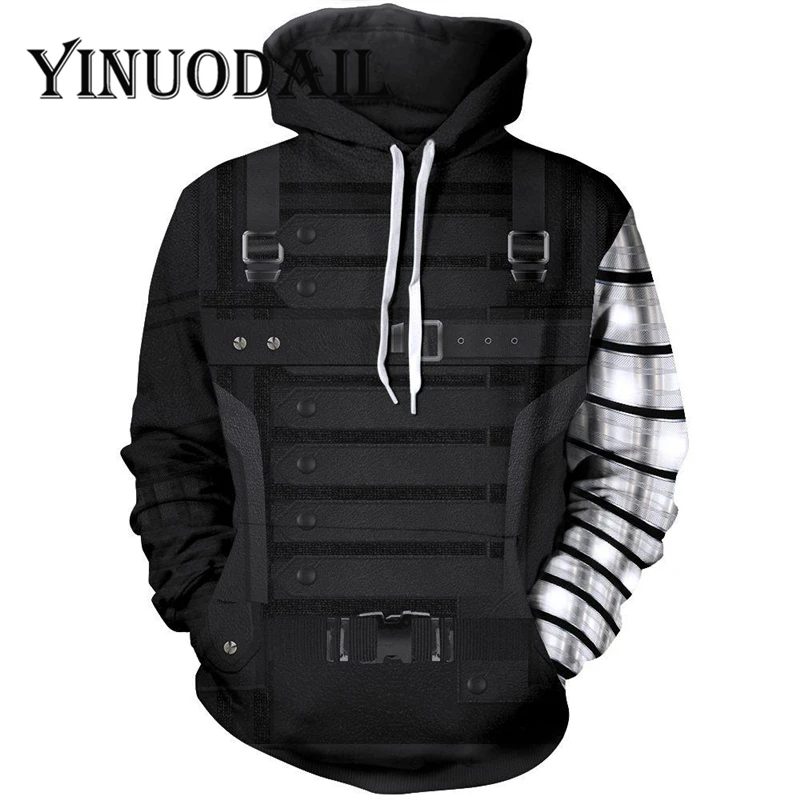 

Fast Shipping 10PCS The Avengers Endgame Winter Soldier Marvel 3D Hoodies Streetwear Warm Hooded Sweatshirts Captain America