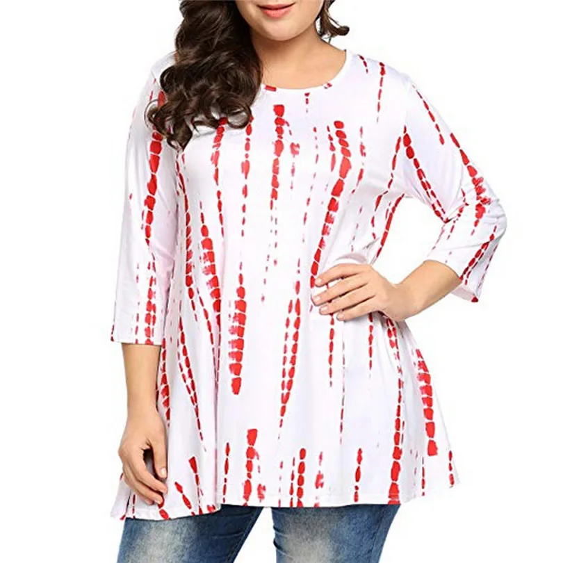

KWAN_Vogue tshirt femme Large Size 3/4 Sleeve Print Casual Top Loose Shirt Top camiseta manga corta mujer womens t shirt tops #