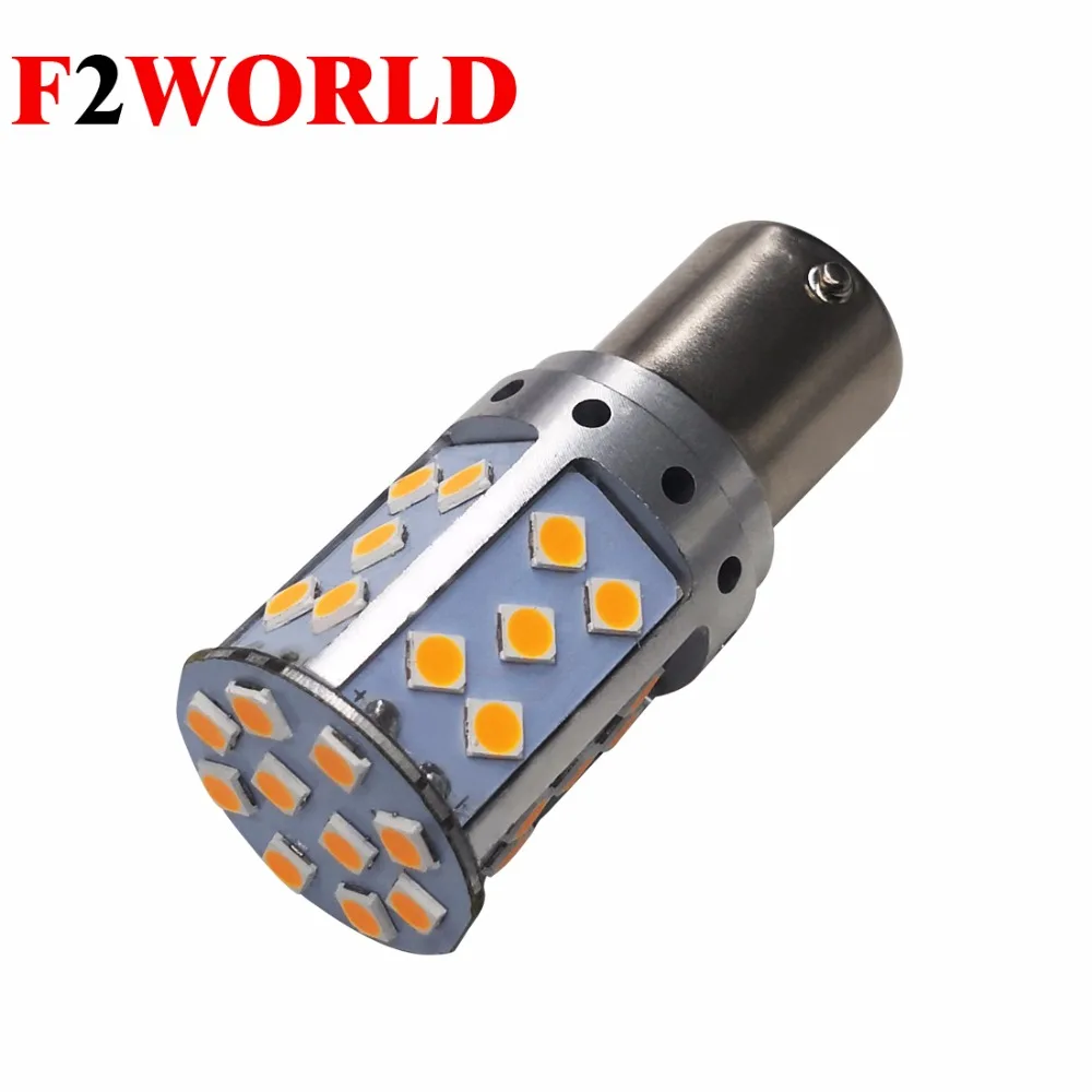 2 pcs Tail Light 1156 BAU15S PY21W LED Canbus Error Free BA15S P21W S25 3030 35SMD 2100lm Auto Reverse Lamp DRL Rear Bulbs Amber