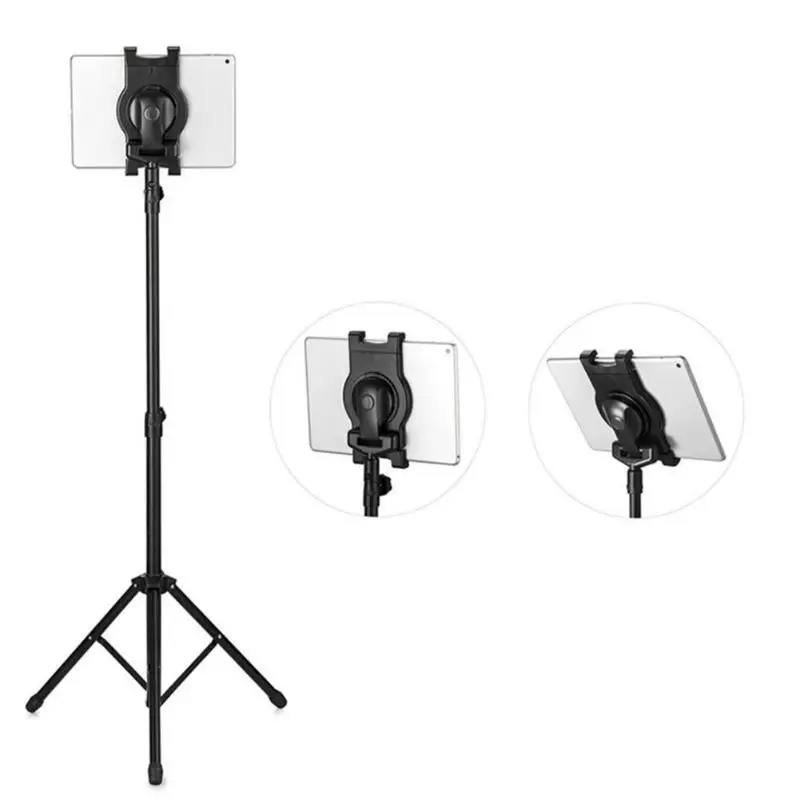 Universal Foldable Multi-direction Tablet Floor Stand Tablet Tripod Mount Holder Bracket for 7-10 Inch Tablet PC For Ipad