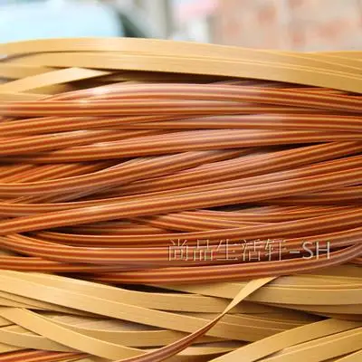 500g Coffee gradient flat synthetic rattan weaving material plastic rattan for knit and repair chair table synthetic rattan - Цвет: 4