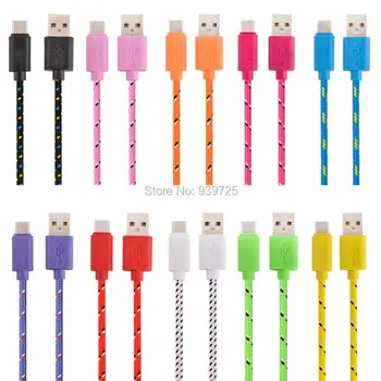 

1m 2m 3m type c usb 3.1 Fabric nylon braided usb cable Accessory Bundles For Nokia N1 Zuk Z1 for Xiaomi 4c Oneplus 2 for Meizu