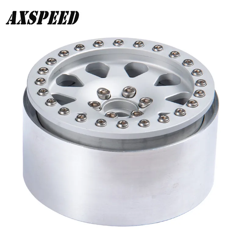 

Silver Beadlock 2.2 inch Alloy Wheel Rims Width 35mm For Wraith TRX-4 SCX10 D90 90046