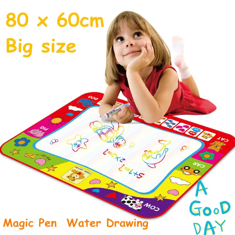 

Magic Pen Doodle Painting Picture Water Drawing 80 x 60cm Baby Kids Add Water with Play Mat in Drawing Toys Board Gift Christmas
