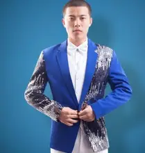 Sequins blazer men formal dress latest coat pant designs suit men terno masculino singer dance marriage wedding suits for men’s