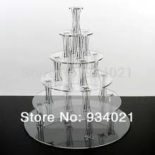 6 Уровня Lucite Торт Подставки для СВАДЕБНЫЕ ПРЯНИКИ