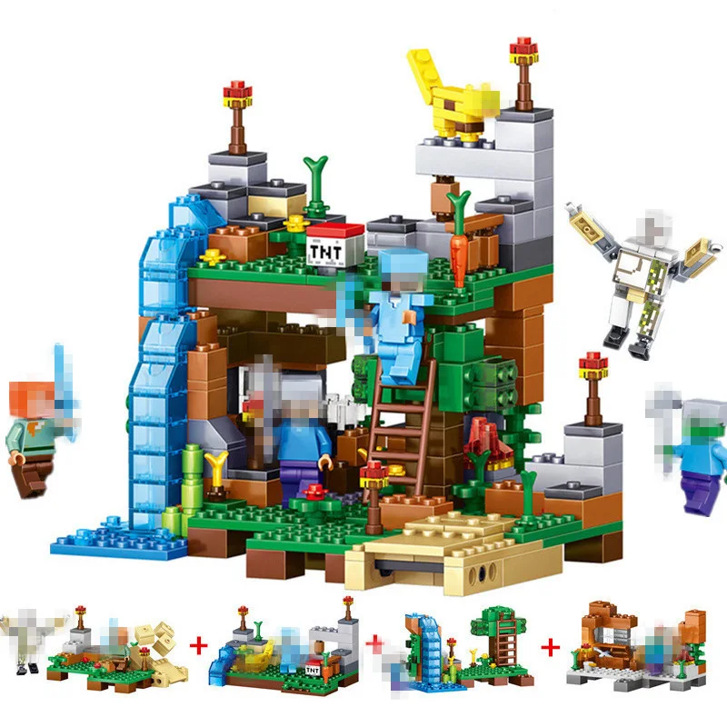 

378pcs Compatible LegoING Minecrafted City Figures Building Blocks Mine World DIY Garden Bricks Blocks Educational Kids Toy