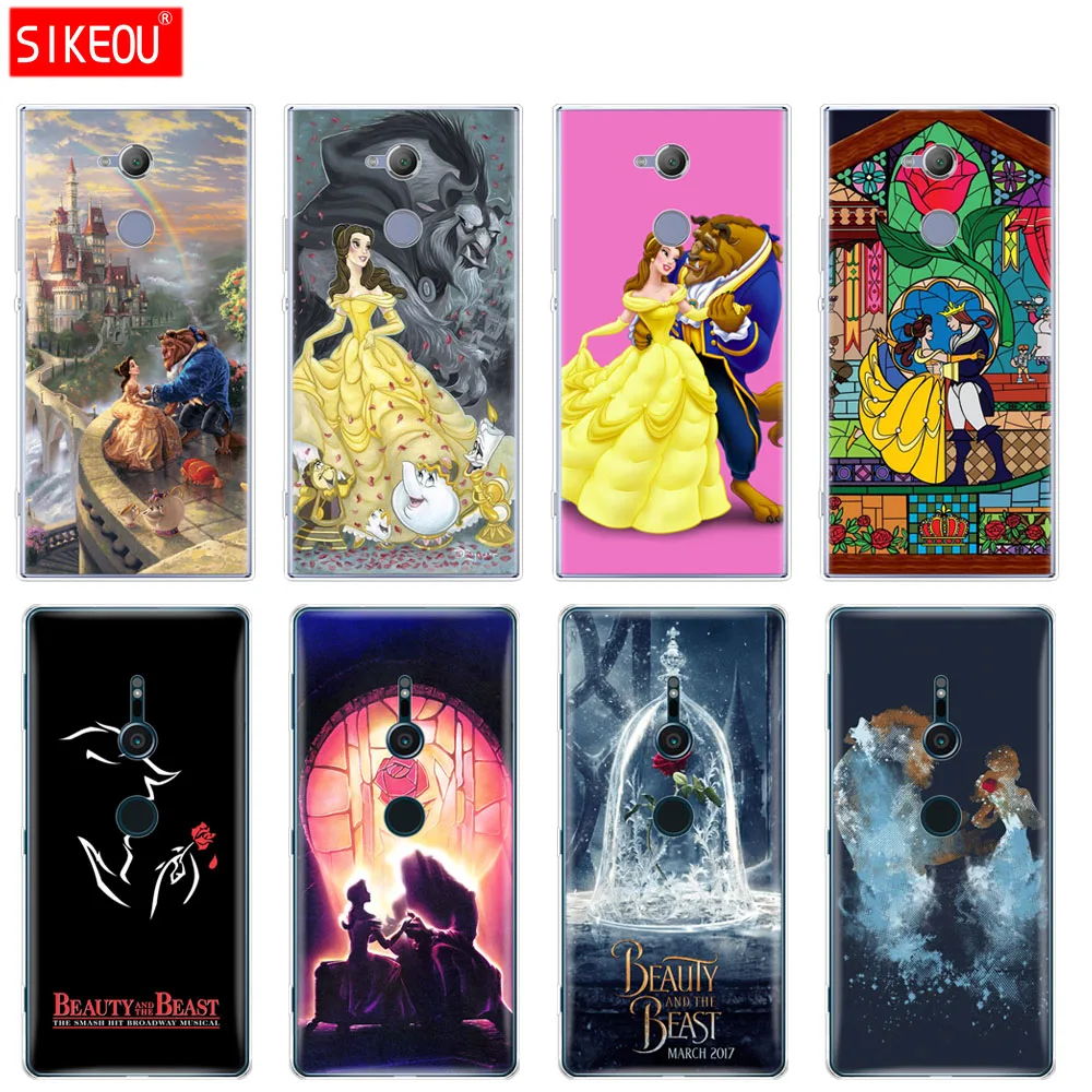 

silicone Cover phone Case for sony xperia XA1 XA2 ULTRA PLUS L1 L2 XZ1 XZ2 compact XZ PREMIUM Beauty And The Beast