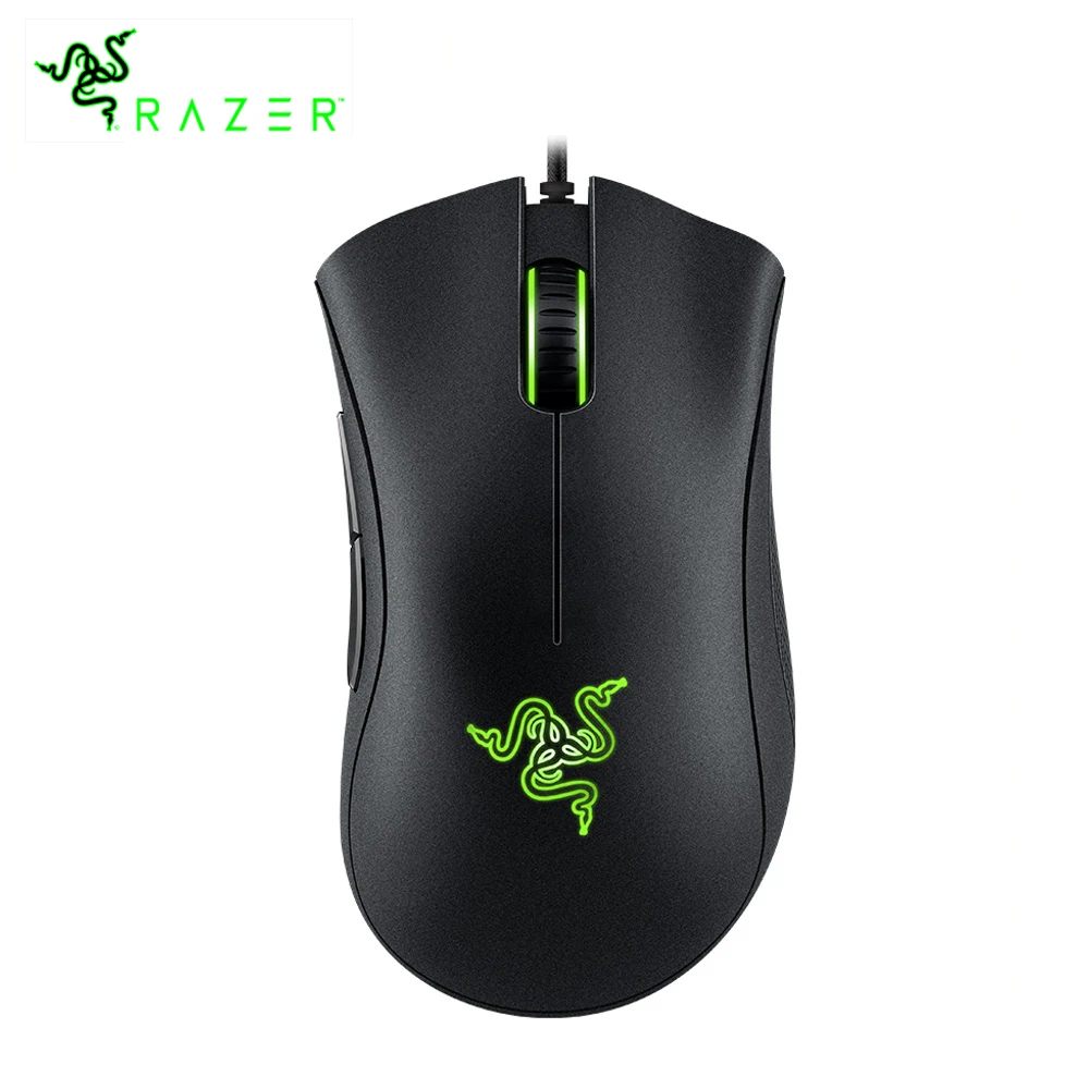 Kopen Razer DeathAdder Essenti euml;le Ergonomische Professionele Gaming Muis 6400 dpi Optische Sensor Gamer Voor Computer Laptop PC Mices