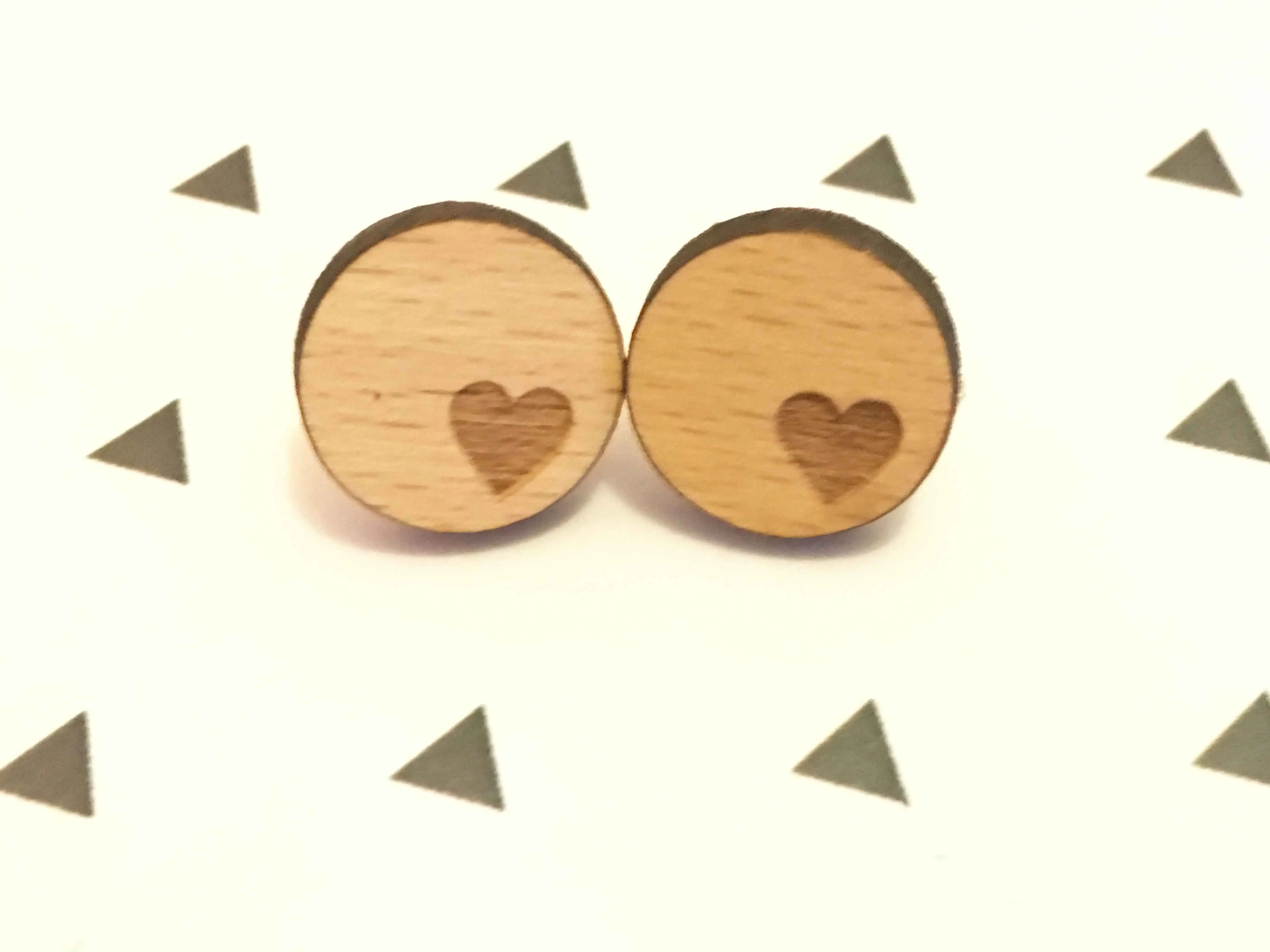 Laser Cut Supplies Heart Earrings Solid Wood Handmade And Laser Cut Supplies Heart Earrings Solid Wood Handmade And Round Shape Stud Love Wooden Earring X 1 Pair In From Jewelry Accessories On